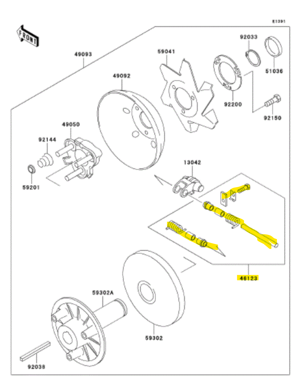 46123-5501 SPRING KIT(COMPLETE SET)