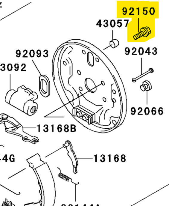 92150-1664 BOLT FLANGED 6X10