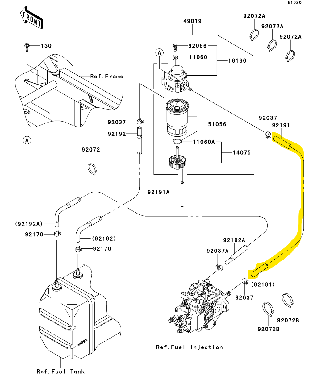 92191-1437 TUBE,INJECTION INLET