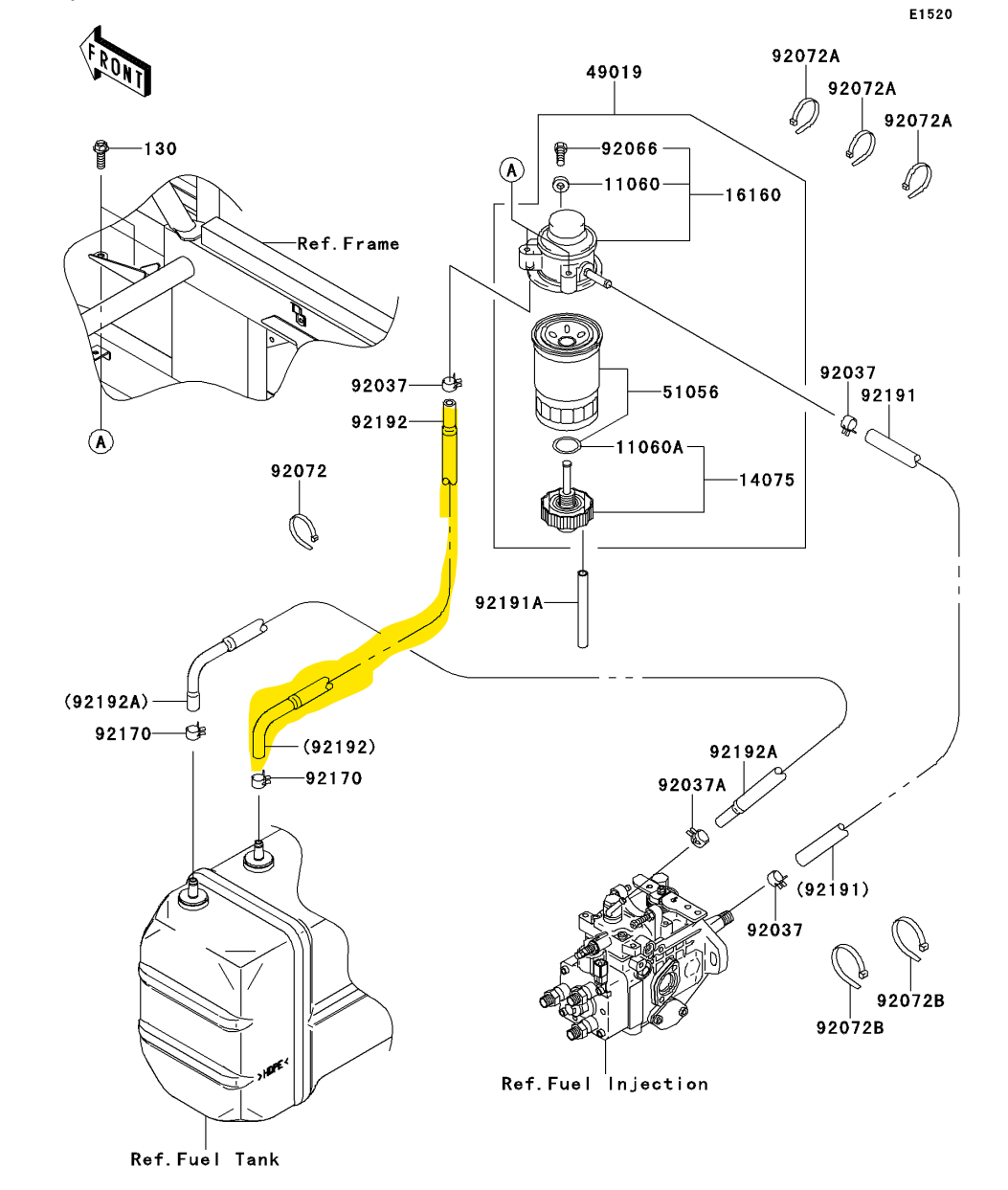 92192-0704 TUBE,INJECTION-TANK